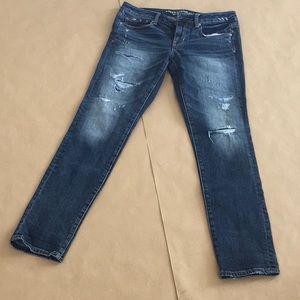 American Eagle Skinny Stretch Jeans - Dark distressed wash - Size 6